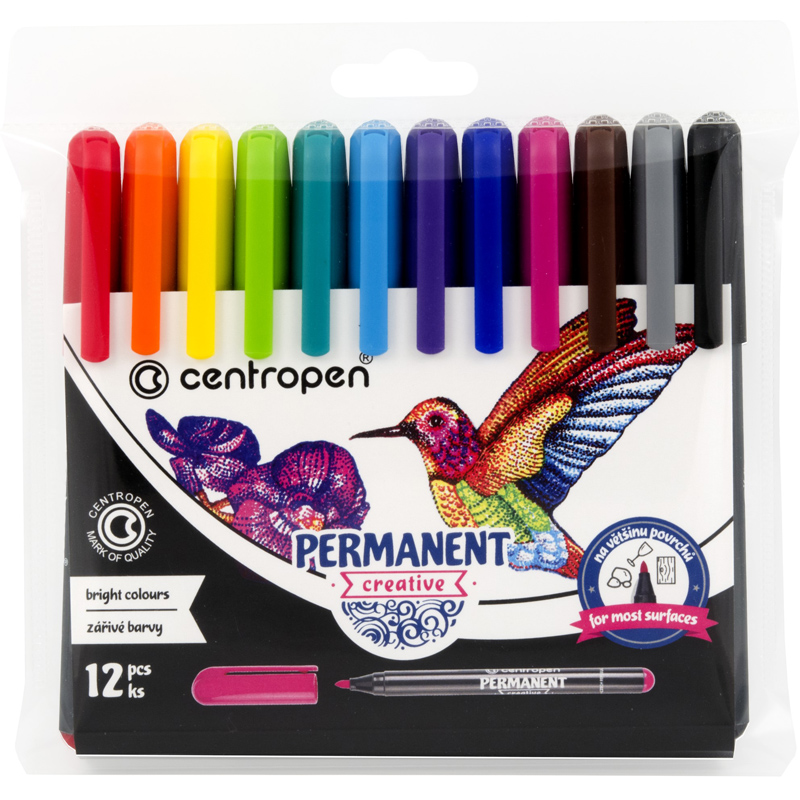 Маркер CENTROPEN Permanent Creative 2896/12 , набір 12 шт.
